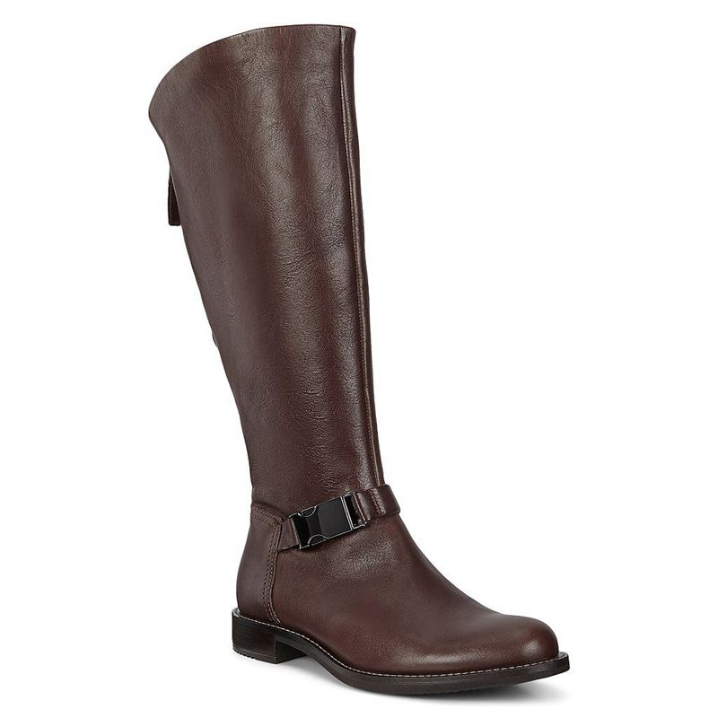 Women Boots Ecco Sartorelle 25 - Tall Boots Brown - India GOSMXN463